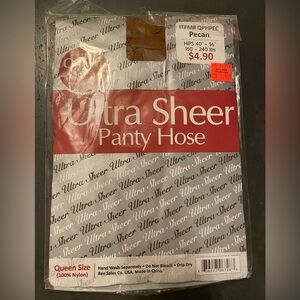 Ultra Sheer Panty Hose Queen Size - Brown Pecan Large-xl